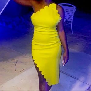 ASOS asymmetrical bodycon dress